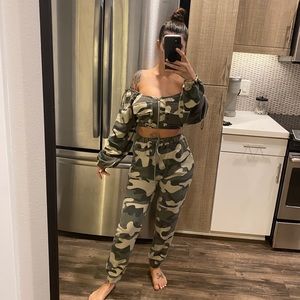 Two Piece Camo Set- Lounge